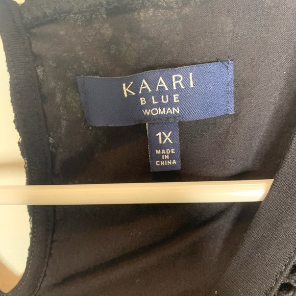 Kaari blue black boho crochet blouse - Picture 3 of 6